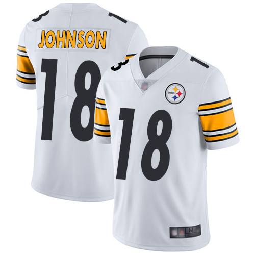 Men Pittsburgh Steelers Football #18 Limited White Diontae Johnson Road Vapor Untouchable Nike NFL Jersey->women nfl jersey->Women Jersey